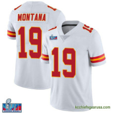 Youth Kansas City Chiefs Joe Montana White Game Vapor Untouchable Super Bowl Lvii Patch Kcc216 Jersey C2174